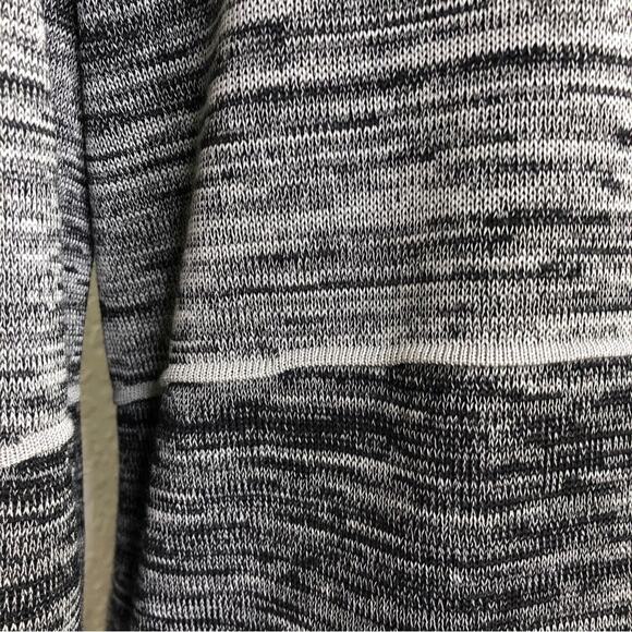 Misook black gray textured striped open hook front knit jacket size Small - Picture 11 of 13